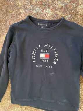 Tommy Hilfiger Men's Navy Logo Crewneck Sweater